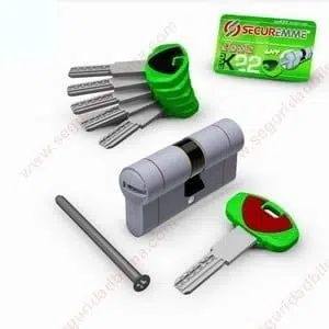 Cilindro Securemme De Seguridad Calidad Evok64 CCS Mm. 50 – 60 Resistente Al Bumping, Doble Sistema De Codificación A Perfil Europeo Refuerzo Central Cuerpo Cilindro
